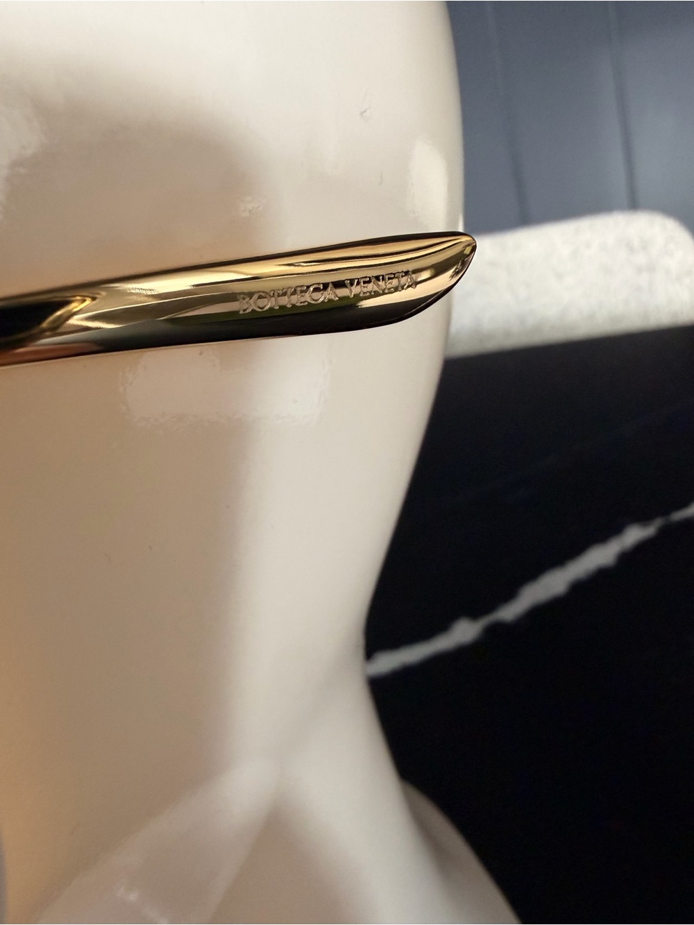 Black Women's Sunglasses with Gold Accent - Designer Style - Picture 9 of 11